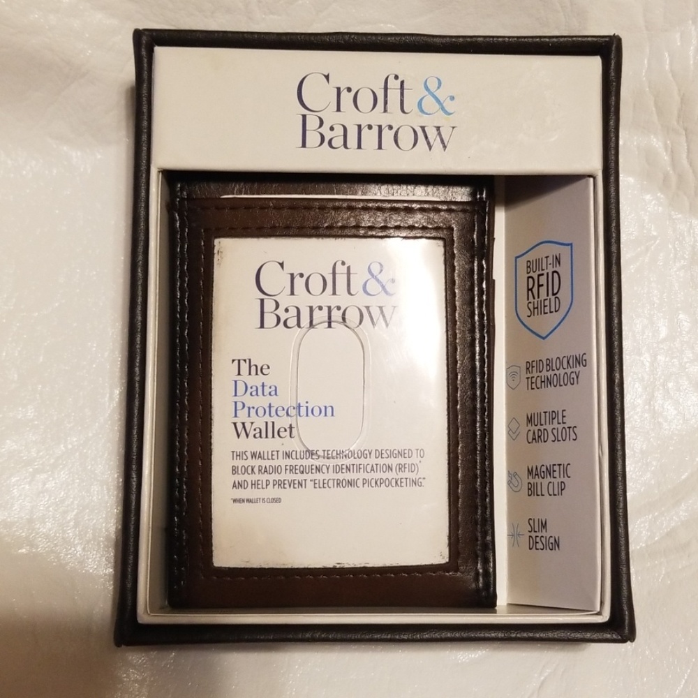 NEW Croft BarrowRFID-Blocking Magnetic wallet